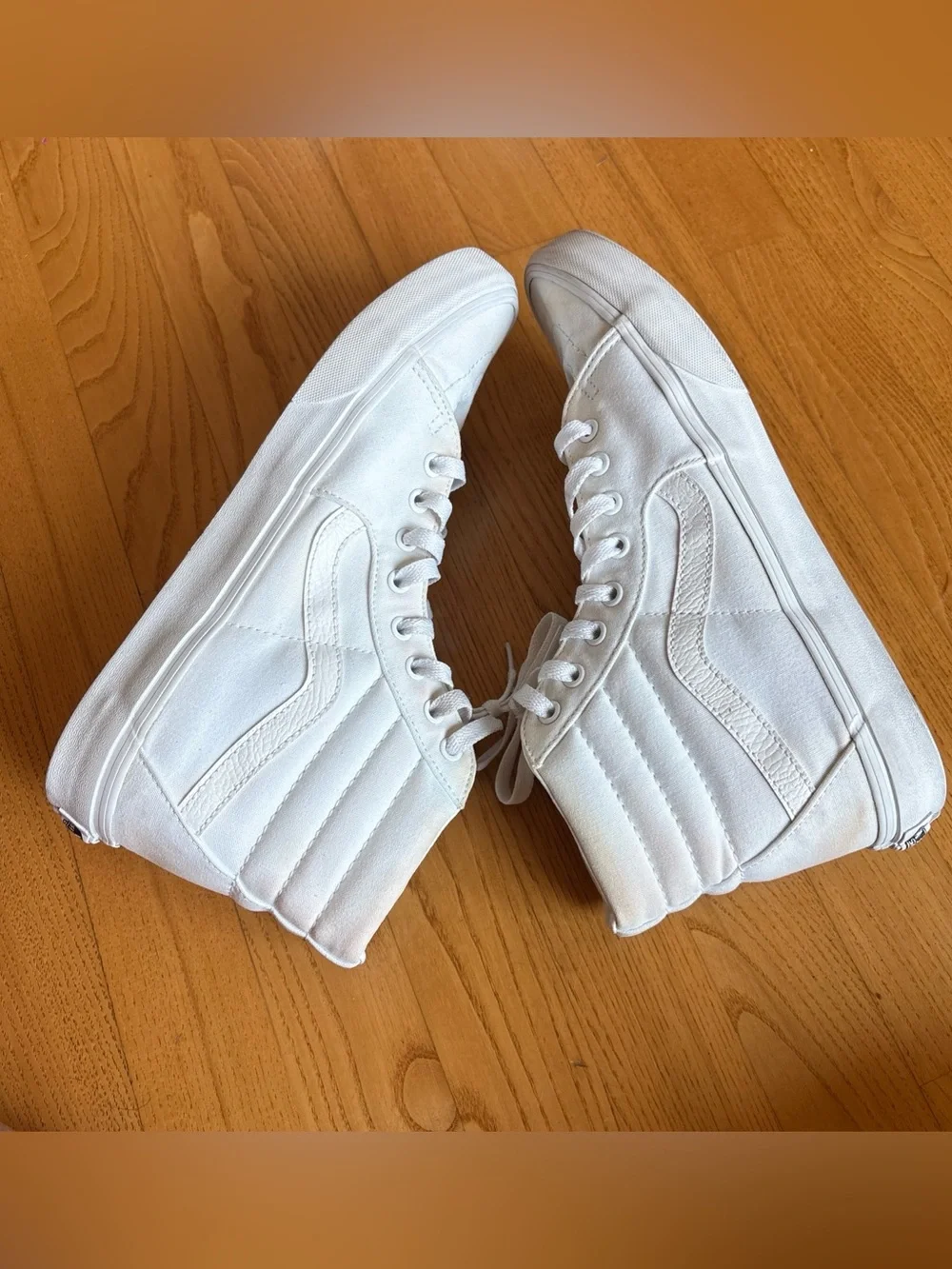 VANS Sk8 Hi Skate Sneakers Shoes VCU True White Mens Sz 10.5 12 Womens High Top